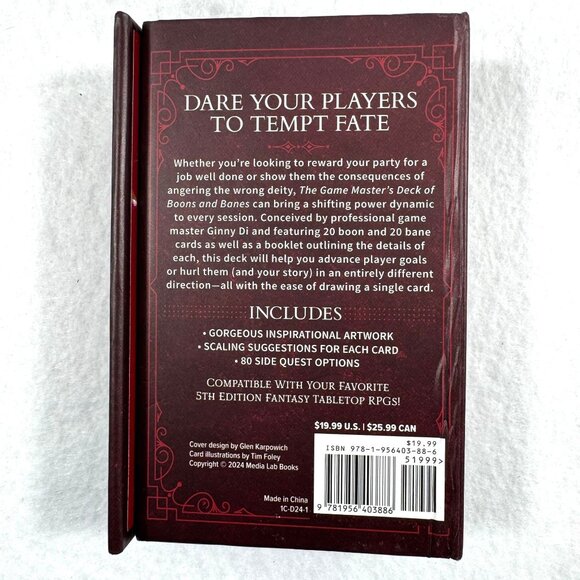 The Game Masters Deck Of Boons And Banes 40 RPG Cards Only Sealed - Picture 3 of 6